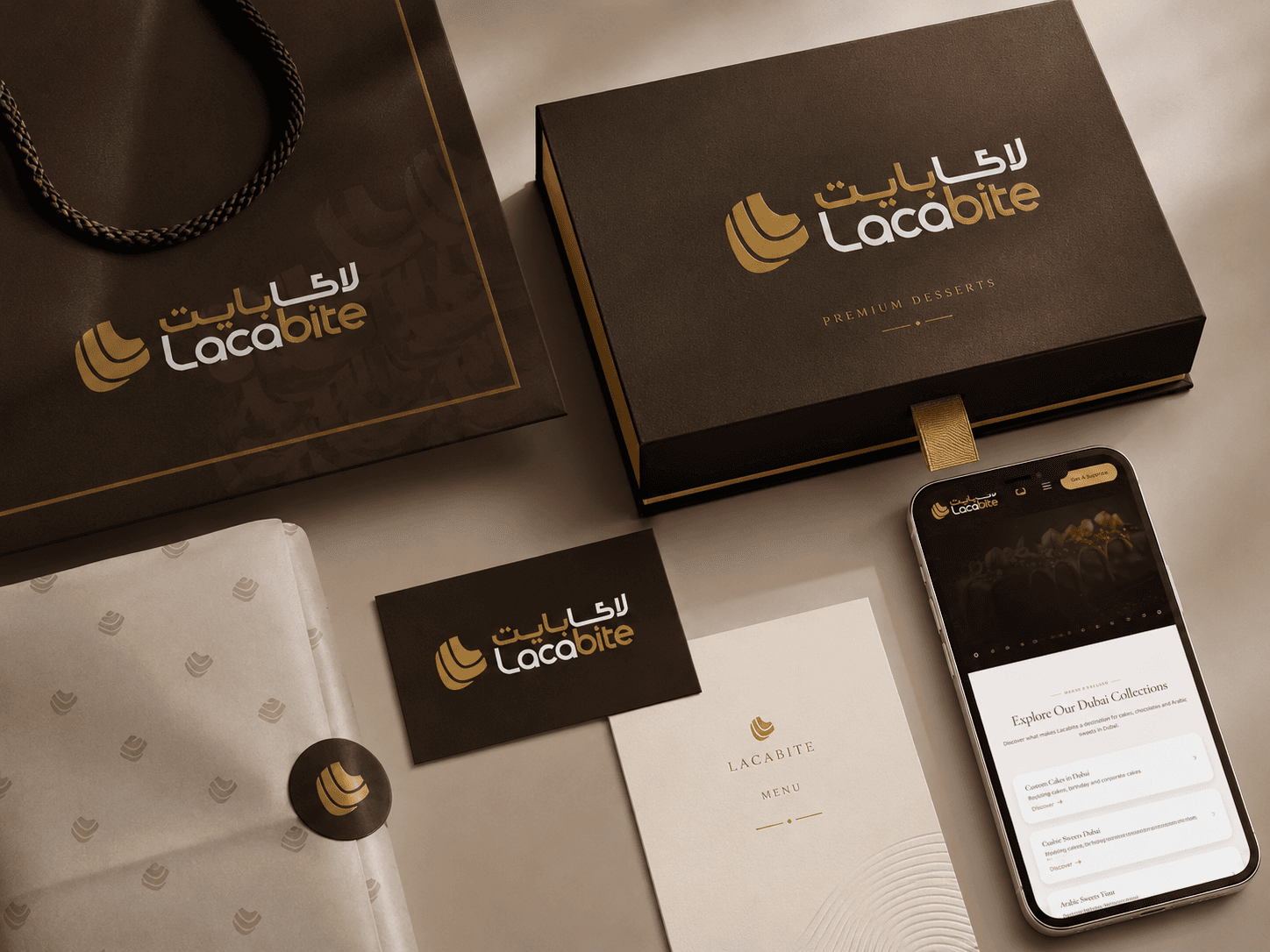 Lacabite brand touchpoints and applications