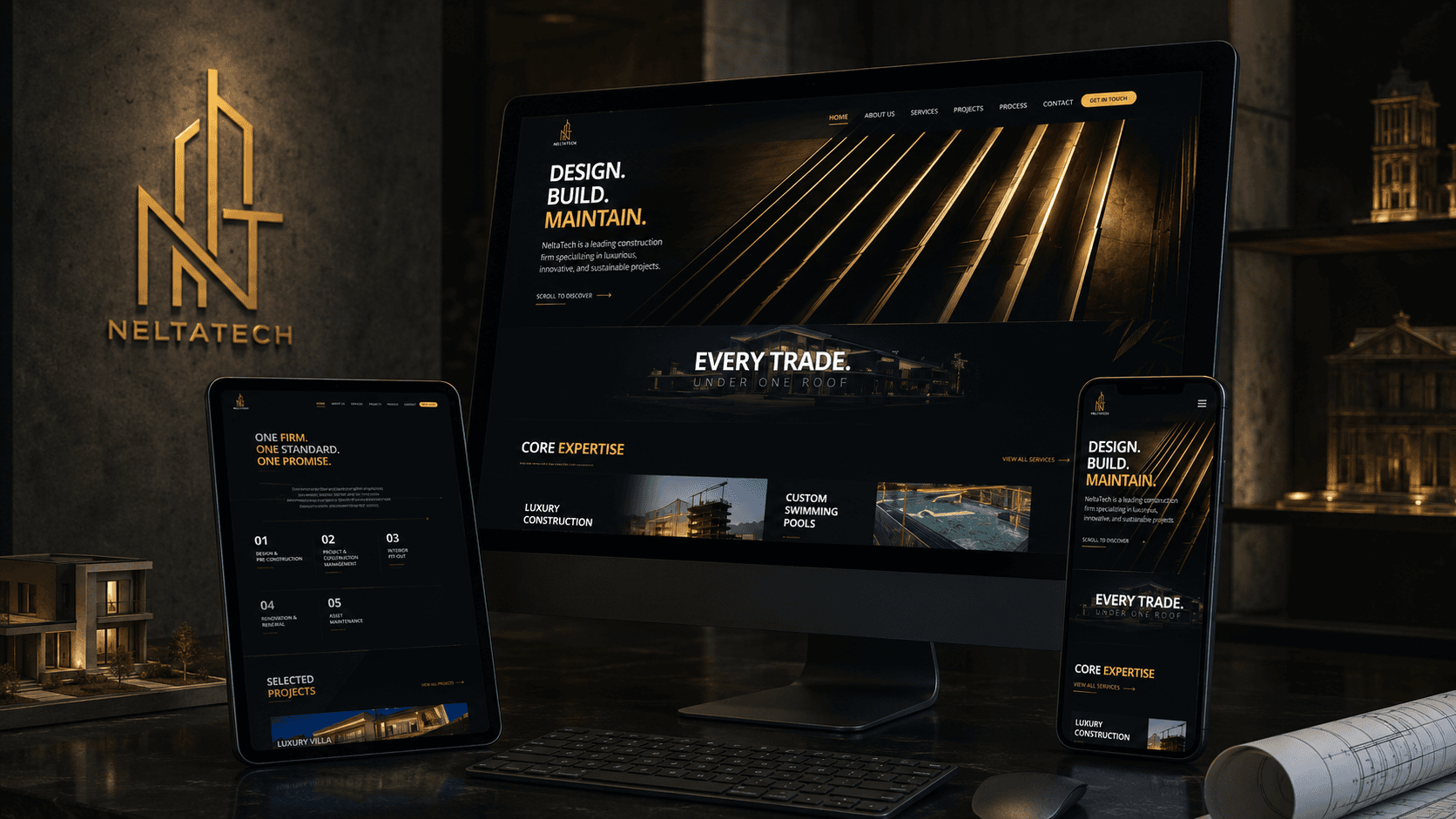 NELTA TECH responsive website design