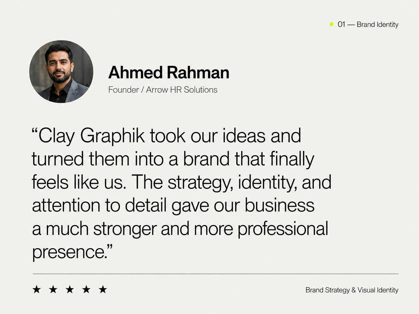 Client testimonial 1